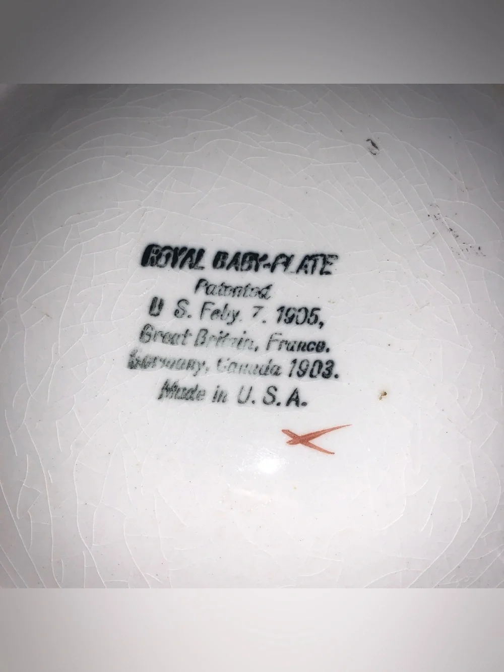 Title Antique (?) Royal Baby Plate Baby Bunting Nursery Rhyme Child’s Plate